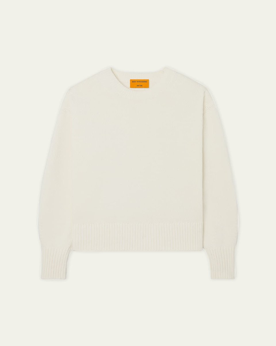 Breezy Cotton Jersey Drop-Shoulder Crewneck Sweater